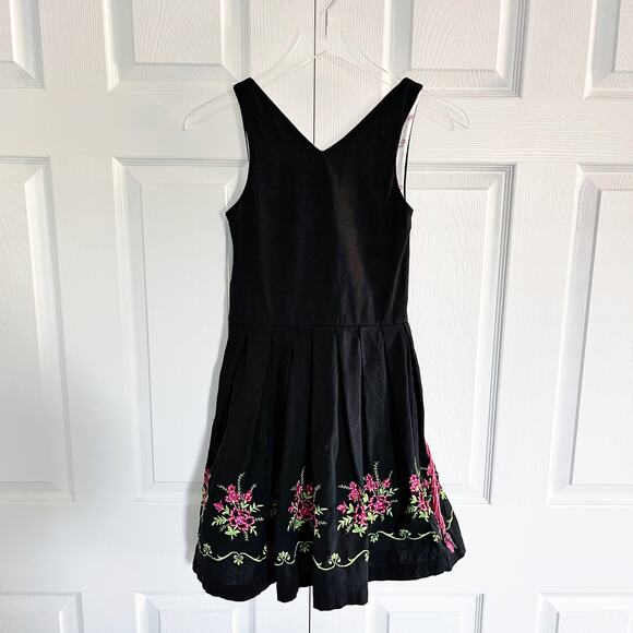 Original Steindl Vintage Black Floral Embroidered Dirndl Festival Mini Dress - Picture 9 of 9